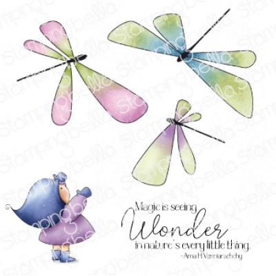 Stamping Bella Cling Stamps - Bundle Girl With Dragonflies